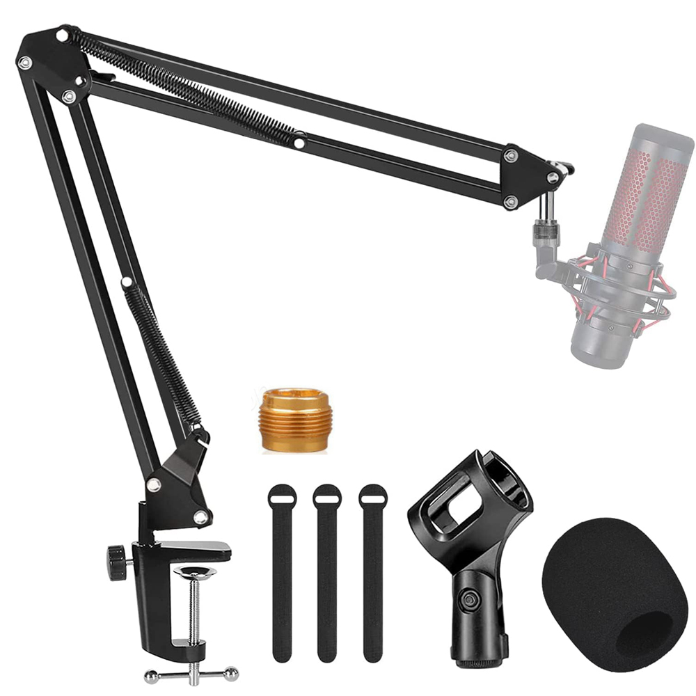 Microphone Arm Boom - Articulated Arm Microphone Stand Recording Condenser
