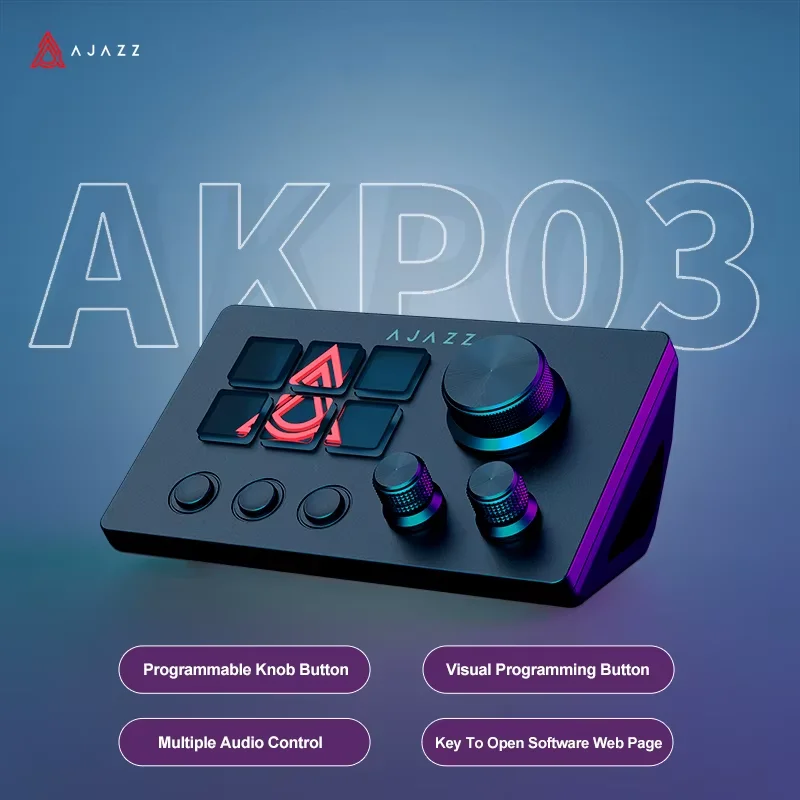 Elgato Stream Deck - AJAZZ AKP03E/153E Programmable Macro Keyboard Mechanical