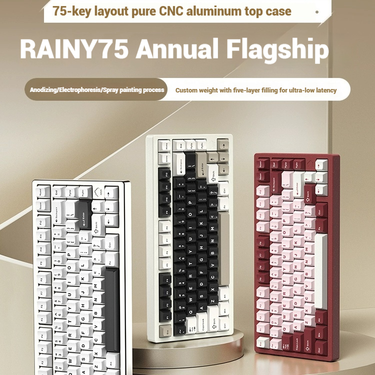 Esports Gaming Keyboard - Wireless Bluetooth RAINY75 Customized Gaming Keyboard