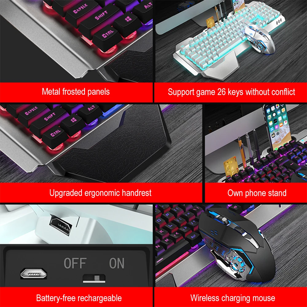 K680 Rechargeable 2.4G wireles - Esports Gaming Keyboard review and price