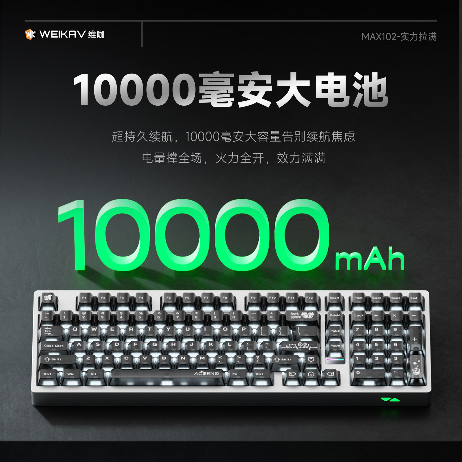 Weika Max102 Aluminum Case Wir - Esports Gaming Keyboard review and price