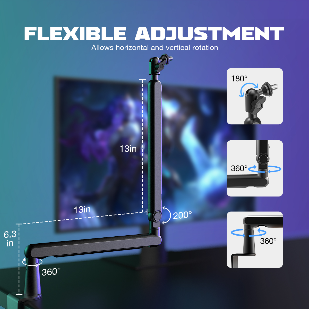 FIFINE Ampligame Microphone Bo - Microphone Arm Boom review and price