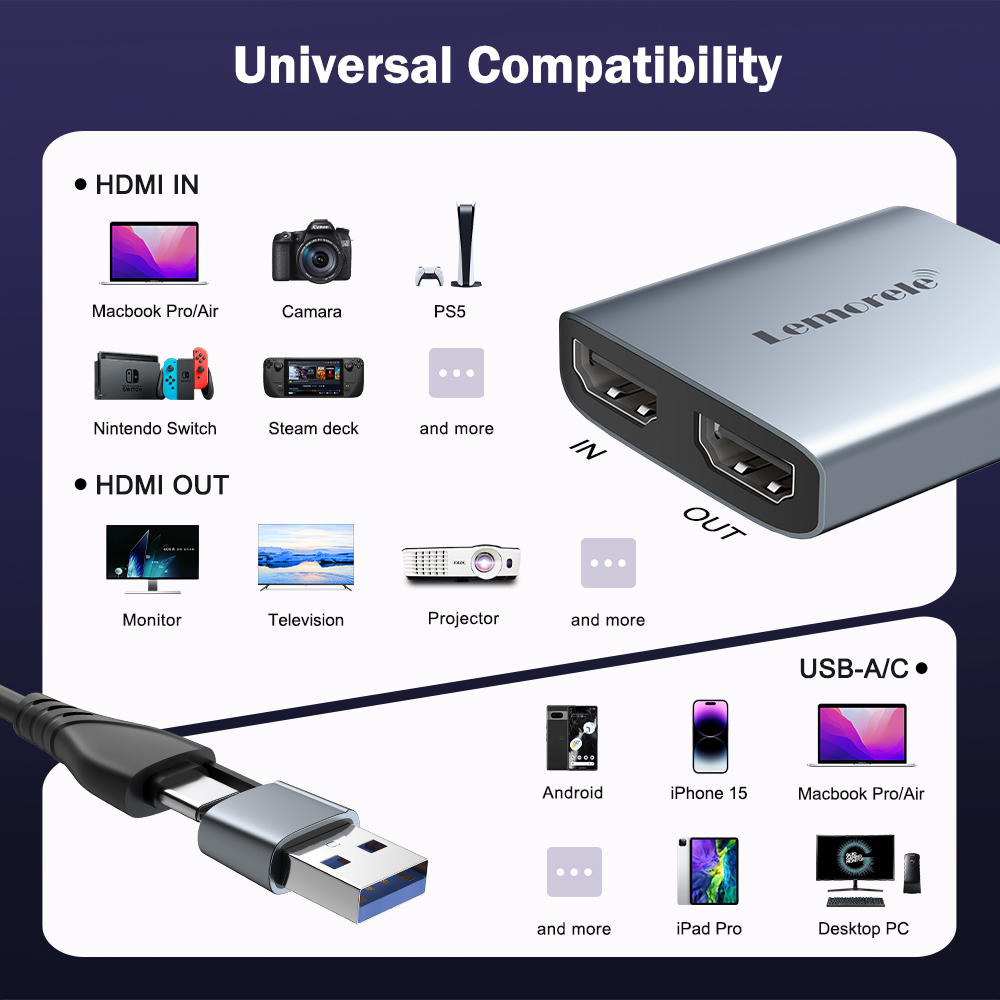 Lemorele Video Capture Card HD - Elgato Stream Deck review and price