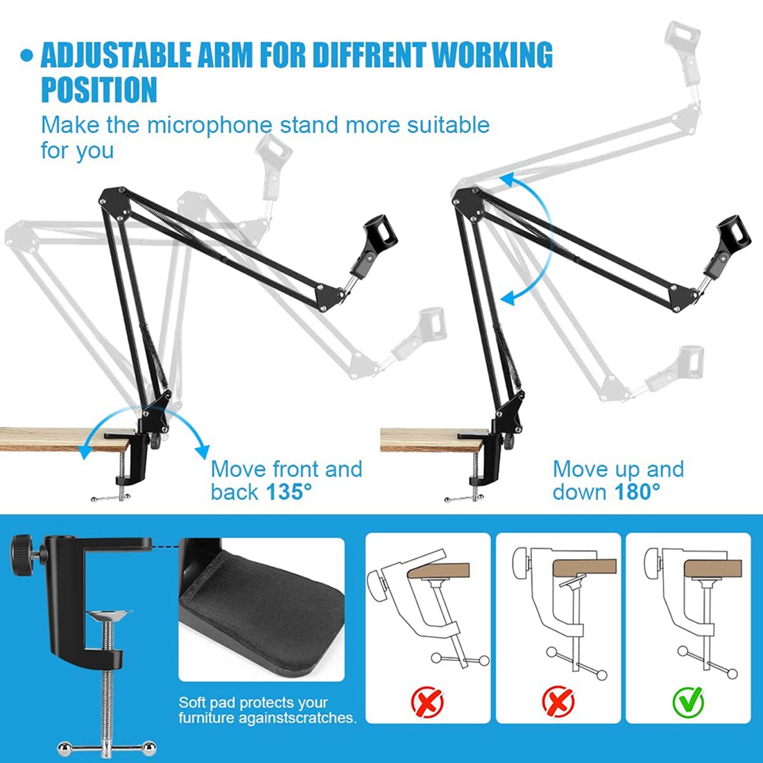 NALFI-Microphone Stand,Adjusta - Microphone Arm Boom review and price